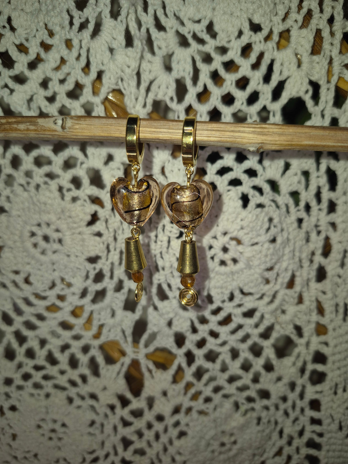 Gold Heart Earrings