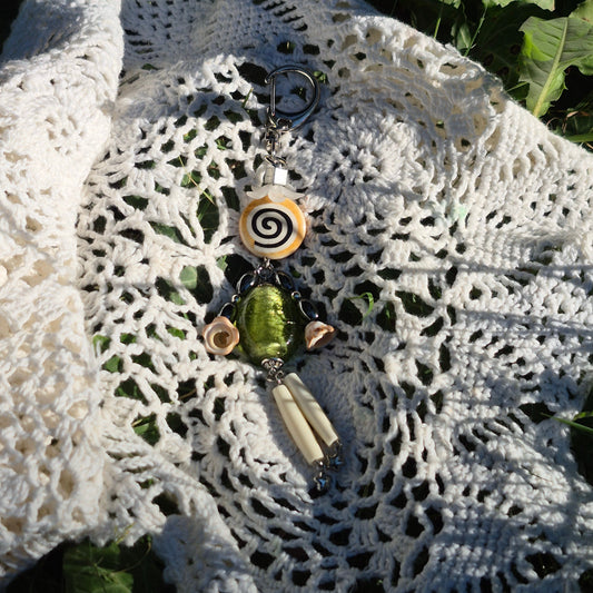 Swirl Buddy Green Keychain