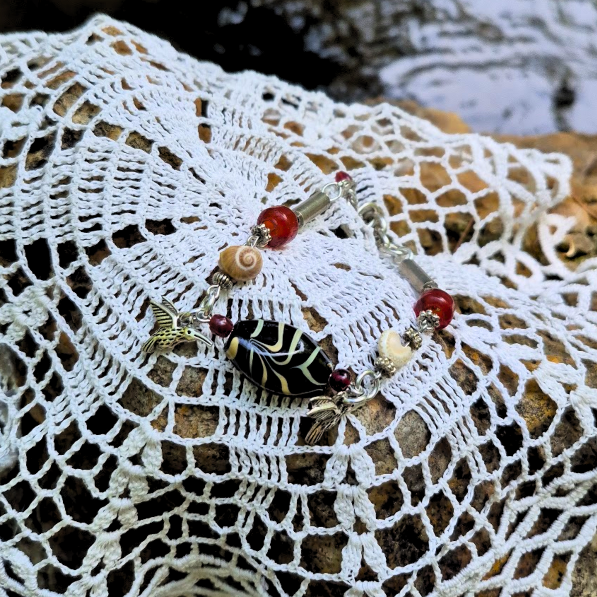 Shell and Bird Bracelet