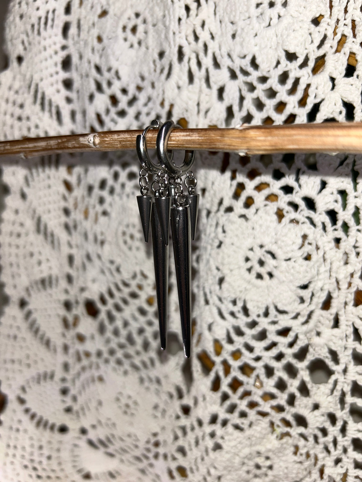 Three Spike Earrings