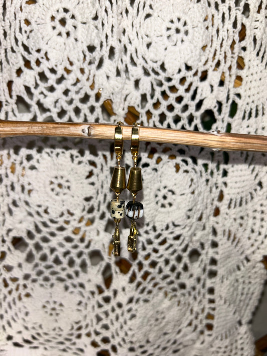 Gold Lock Earrings