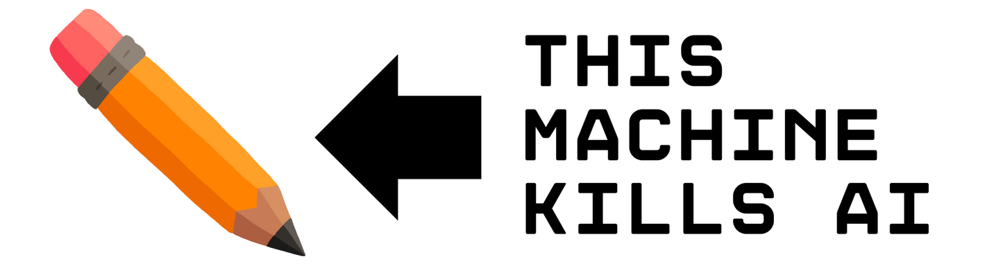 This Machine Kills AI Bumper Sticker